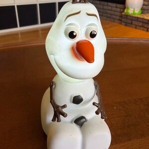 Olaf Figurine Toy - White with Orange Nose. Battery operated light up.